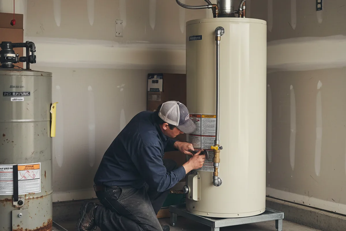 Water heater and shutoff valve replacement in Mayslick